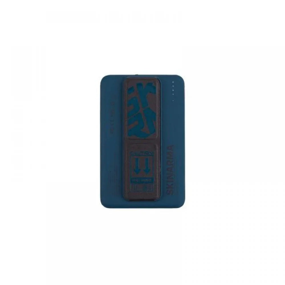 Skinarma Magnetic Powerbank 5000 mAh 20W Usb-C Pd With Smart Grip Stand - Blue - Tashqila Skinarma Magnetic Powerbank 5000 mAh 20W Usb-C Pd With Smart Grip Stand - Blue - Tashqila